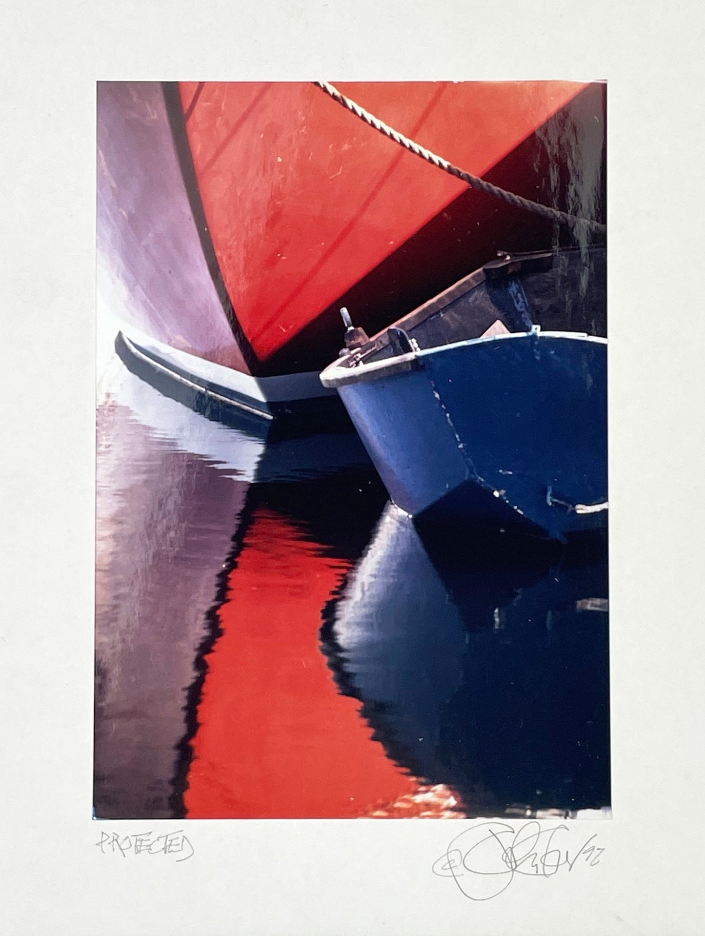Signed John Peer Nautical Art Photograph of Boats